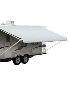 PATIOBREEZE White RV Awning Fabric Replacement, 20ft x 20ft Vinyl Camper Awning Replacement, Outdoor Canopy for RV Awning
