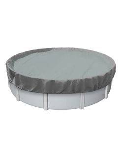 E&K 28" Pool Cover Round Winter Swimming Pool Safety Cover for Above Ground Pools (Light Grey)