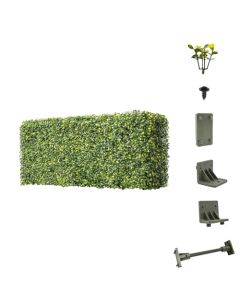 E&K 72"Wx54"Hx12"D Artificial Boxwood Hedge Wall, Artificial Outdoor Privacy Wall for Balcony Backyard Office, Indoor Divider Freestanding Greenery Backdrop