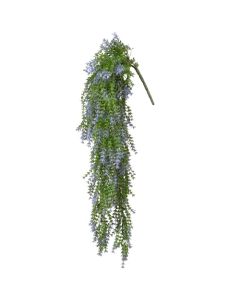 E&K 9 PCS Artificial Plants Faux Leaf Hanging Grass Decoration for Home Garden Office Indoor Outdoor Wedding Party (Green Light Purple)