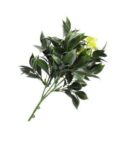 E&K 1 PC Artificial Plants Faux Bushes Plant Decoration for Home Garden Wedding Party Indoor Outdoor (Green Yellow)