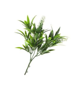 E&K 1 PC Artificial Plants Faux Bushes Plant Decoration for Home Garden Wedding Party Indoor Outdoor (Green White)