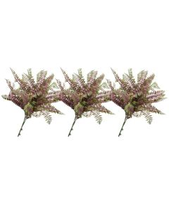 E&K 3 PCS Artificial Plants Faux Bushes Plant Decoration for Home Garden Wedding Party Indoor Outdoor (Green Red)