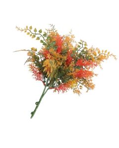 E&K 1 PC Artificial Plants Faux Bushes Plant Decoration for Home Garden Wedding Party Indoor Outdoor (Green Red Orange)