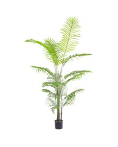 E&K 6FT Artificial Palm Tree with Plastic Nursery Pot, Fake Areca Palm Tree Artificial Plant Faux Trees for Home Office Garden Indoor Outdoor Decor (1 Pack)