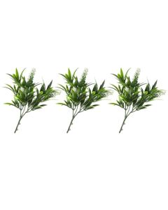 E&K 3 PCS Artificial Plants Faux Bushes Plant Decoration for Home Garden Wedding Party Indoor Outdoor (Green White)