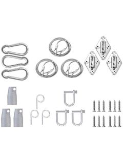 E&K Sunrise Wood Anchor 6ft One-Way Wire Lock Wire Cable and Sail Kits for Triangle Sun Shade Sail Pole Stand Post Heavy-Duty Awning Canopy Support Poles Installation Create Tension