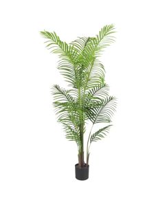E&K 5FT Artificial Palm Tree with Plastic Nursery Pot, Fake Areca Palm Tree Artificial Plant Faux Trees for Home Office Garden Indoor Outdoor Decor (1 Pack)