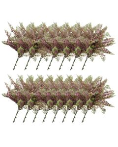 E&K 15 PCS Artificial Plants Faux Bushes Plant Decoration for Home Garden Wedding Party Indoor Outdoor (Green Red)