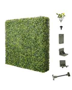 E&K 54"Wx54"Hx6"D Artificial Boxwood Hedge Wall, Artificial Outdoor Privacy Wall for Balcony Backyard Office, Indoor Divider Freestanding Greenery Backdrop