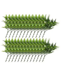 E&K 25 PCS Artificial Plants Faux Bushes Plant Decoration for Home Garden Wedding Party Indoor Outdoor (Green White)
