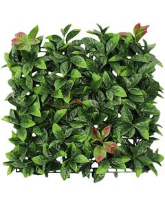 E&K 24Pcs 20" x 20" Artificial Grass Wall Panels, Faux Boxwood Greenery Backdrop Decor, UV Protected Privacy Hedge Screen for Indoor Outdoor (Photinia)