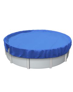 E&K 28' Pool Cover Round Winter Swimming Pool Safety Cover for Above Ground Pools (Blue)