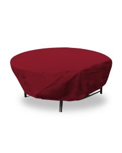 EK Patio Furniture Cover for Round Table, 16' Heavy-Duty Outdoor Table Cover with Wire Rope Hem, Waterproof Patio Table Protector for Garden, Deck, Backyard (Red)