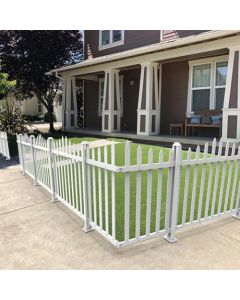 E&K Vinyl Picket Fence Panels Scallop-New - Customizable with Size,Color and Number of Items