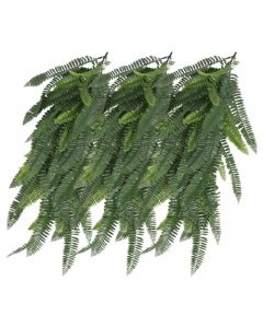 E&K 3 PCS Artificial Hanging Plants Faux Vines Leaf Decoration for Home Garden Office Indoor Outdoor Wedding Party (Dark Green)