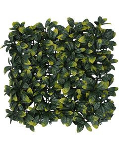 E&K 24Pcs 20" x 20" Artificial Grass Wall Panels, Faux Boxwood Greenery Backdrop Decor, UV Protected Privacy Hedge Screen for Indoor Outdoor (Laurel - 01)