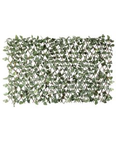 E&K Sunrise 4 PCS Faux Leaves Expandable Fence Privacy Screen Artificial Greenery Grass Wall Decoration for Garden Backyard Patio Indoor Outdoor (Laurel Leaves - Single Side)