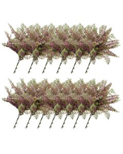 E&K 13 PCS Artificial Plants Faux Bushes Plant Decoration for Home Garden Wedding Party Indoor Outdoor (Green Red)