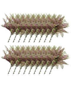 E&K 18 PCS Artificial Plants Faux Bushes Plant Decoration for Home Garden Wedding Party Indoor Outdoor (Green Red)