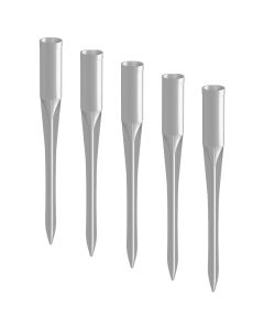 E&K Fence Post Anchor Spikes Ground Pole Sleeves Metal Pack of 5 1-5/16 Inches Inner Diameter for Garden Backyard Grass Clay Dirt Surface