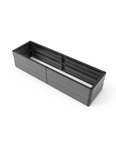 E&K 84"Wx9"Hx24"D Hedge Wall Base, Aluminum Planter Box for Boxwood Hedge Divider Greenery Wall Privacy Fence