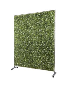 E&K H70xW60 inches Movable Privacy Hedge Fence Artificial Faux Grass Room Space Divider Boxwood Backdrops Stand Decor with Wheels