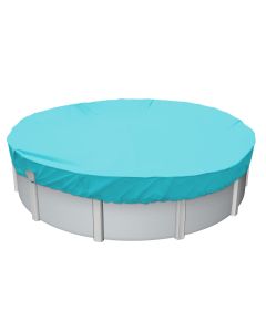 E&K 20' Waterproof Pool Cover Round Winter Swimming Pool Safety Polyester Cover for Above Ground Pools (Turquoise Green)
