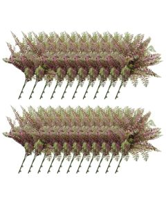 E&K 21 PCS Artificial Plants Faux Bushes Plant Decoration for Home Garden Wedding Party Indoor Outdoor (Green Red)