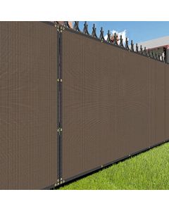 E&K Complete Privacy Screen Fence 98% Blockage Brown 180 GSM 3ft Heavy Duty