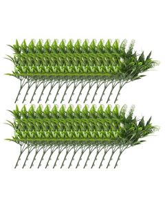 E&K 28 PCS Artificial Plants Faux Bushes Plant Decoration for Home Garden Wedding Party Indoor Outdoor (Green White)