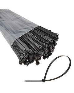 E&K Sunrise Heavy Duty Premium Nylon Cable Zip Ties 8" Multi Purpose Industrial Grade Cable ties Ultra Strong Durable Self-Locking Black Tie Wraps for Indoor and Outdoor 1bag (100 pcs)