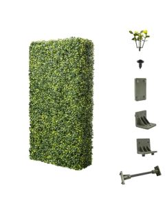 E&K 54"Wx72"Hx6"D Artificial Boxwood Hedge Wall, Artificial Outdoor Privacy Wall for Balcony Backyard Office, Indoor Divider Freestanding Greenery Backdrop