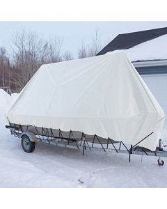 E&K Sunrise 10" x 10" Finished Size General Multi-Purpose Tarpaulin 10-mil Poly Tarp - White