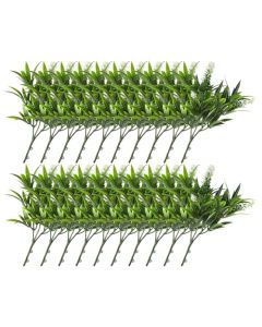 E&K 20 PCS Artificial Plants Faux Bushes Plant Decoration for Home Garden Wedding Party Indoor Outdoor (Green White)