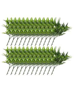 E&K 24 PCS Artificial Plants Faux Bushes Plant Decoration for Home Garden Wedding Party Indoor Outdoor (Green White)
