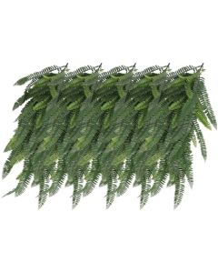 E&K 5 PCS Artificial Hanging Plants Faux Vines Leaf Decoration for Home Garden Office Indoor Outdoor Wedding Party (Dark Green)