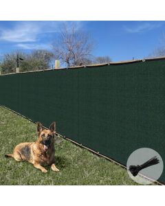 E&K Sunrise 6" x 50" Privacy Fence Screen with Grommets, Outdoor Windscreen Fence Covering Privacy Screen UV Blockage for Backyard Garden Patio, Zip Ties Included (Green)