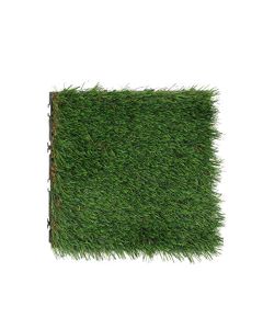 E&K Sunrise Artificial Grass Tiles 1.57" (40mm) pile height 12"x12" 1x1ft Interlocking Self-draining Mat Outdoor Patio Balcony Garden grass deck tiles or Indoor Flooring Décor 26 Boxes-234 Pcs