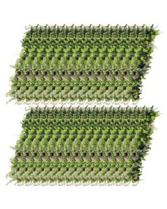 E&K 30 PCS Artificial Hanging Plants Faux Vines Leaf Decoration for Home Garden Office Indoor Outdoor Wedding Party (Green Pink)