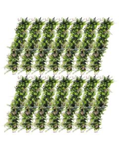 E&K 14 PCS Artificial Hanging Plants Faux Vines Leaf Decoration for Home Garden Office Indoor Outdoor Wedding Party (Green Pink)