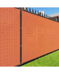 E&K Sunrise 5" x 123" Privacy Fence Screen with Grommets, Outdoor Windscreen Fence Covering Privacy Screen UV Blockage for Backyard Garden Patio (Orange)