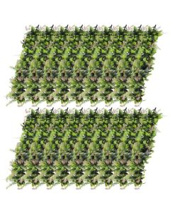 E&K 18 PCS Artificial Hanging Plants Faux Vines Leaf Decoration for Home Garden Office Indoor Outdoor Wedding Party (Green Pink)