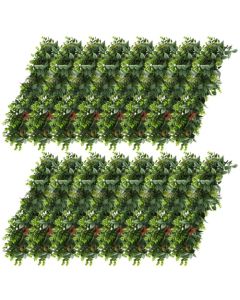 E&K 16 PCS Artificial Hanging Plants Faux Vines Leaf Decoration for Home Garden Office Indoor Outdoor Wedding Party (Dark Green Red)