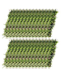 E&K 29 PCS Artificial Hanging Plants Faux Vines Leaf Decoration for Home Garden Office Indoor Outdoor Wedding Party (Green Pink)