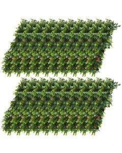 E&K 20 PCS Artificial Hanging Plants Faux Vines Leaf Decoration for Home Garden Office Indoor Outdoor Wedding Party (Dark Green Red)