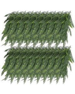 E&K 17 PCS Artificial Hanging Plants Faux Vines Leaf Decoration for Home Garden Office Indoor Outdoor Wedding Party (Dark Green)