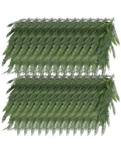 E&K 25 PCS Artificial Hanging Plants Faux Vines Leaf Decoration for Home Garden Office Indoor Outdoor Wedding Party (Dark Green)