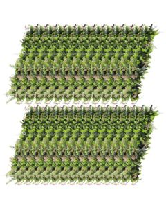 E&K 28 PCS Artificial Hanging Plants Faux Vines Leaf Decoration for Home Garden Office Indoor Outdoor Wedding Party (Green Pink)