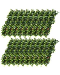 E&K 19 PCS Artificial Hanging Plants Faux Vines Leaf Decoration for Home Garden Office Indoor Outdoor Wedding Party (Dark Green Red)